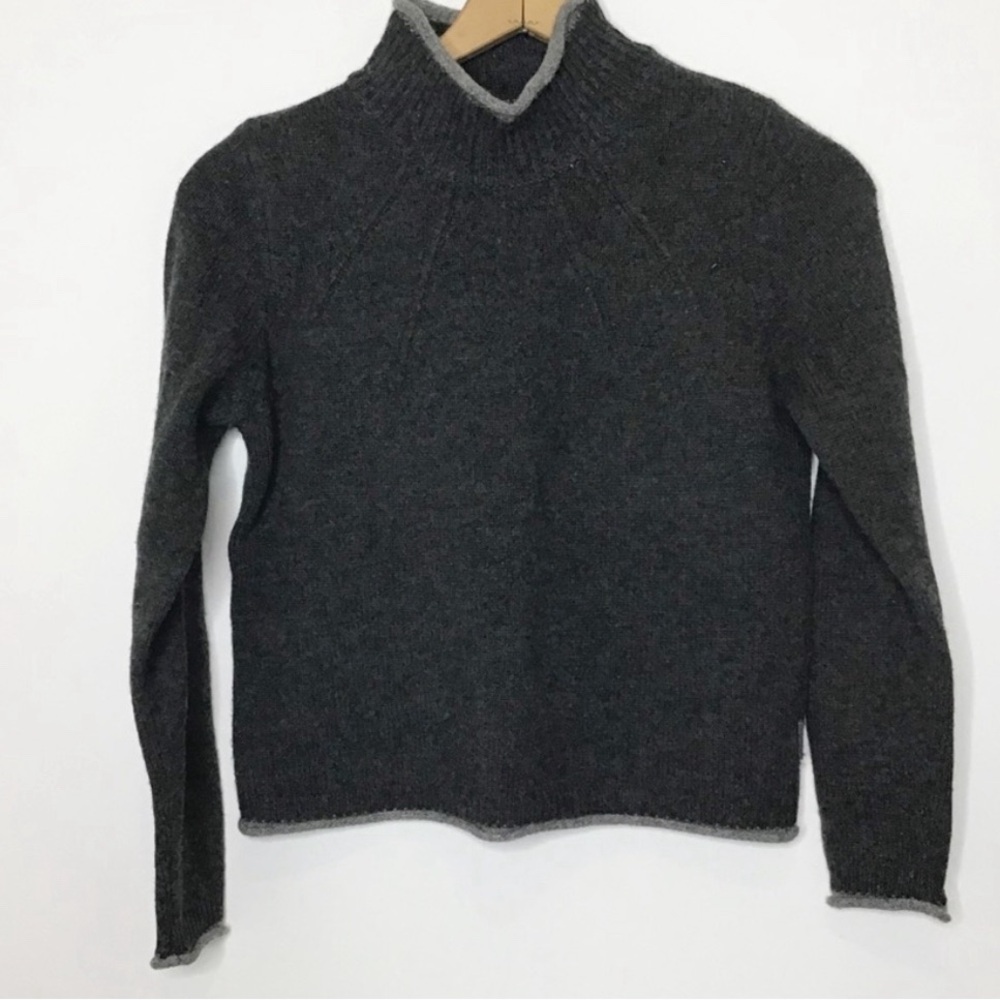 Woolrich 100% wool mock neck sweater gray small
